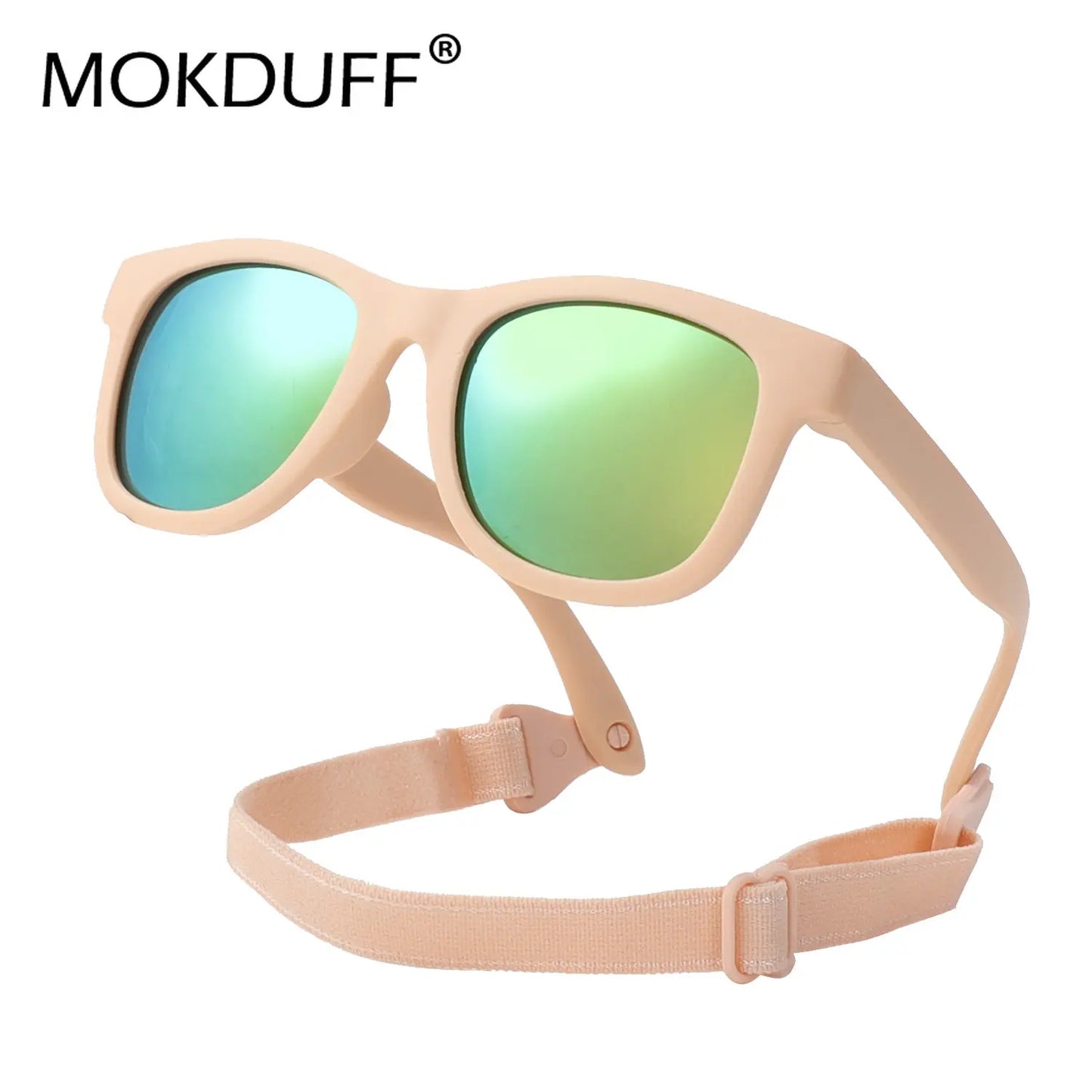 Baby Polarized Sunglasses with Belt Flexible Durable Square Silicone Frame - Bakyat Store