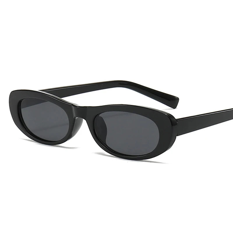 Cat Eye Sunglasses Small Oval Black Sun Glasses - Bakyat Store