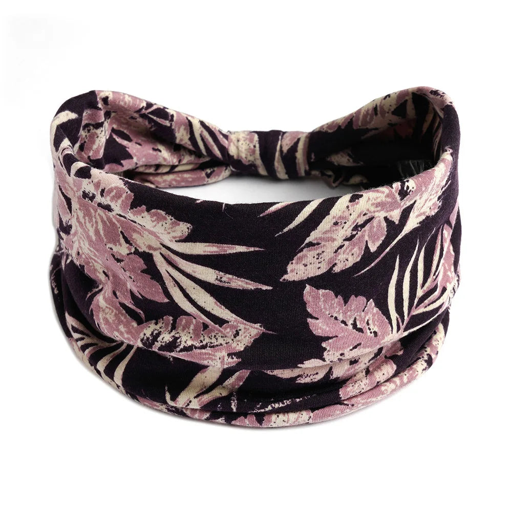 Bohemian Wide Cotton Stretch Headbands - Bakyat Store