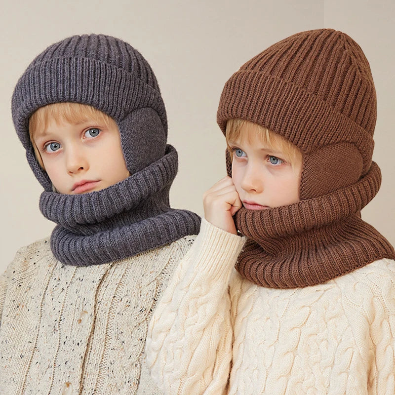 Winter Kids Hat Scarf 2Pcs - Bakyat Store