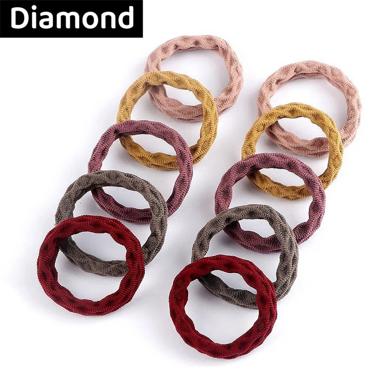 10PCS Women Girls Simple Basic Elastic Hair Bands - Bakyat Store