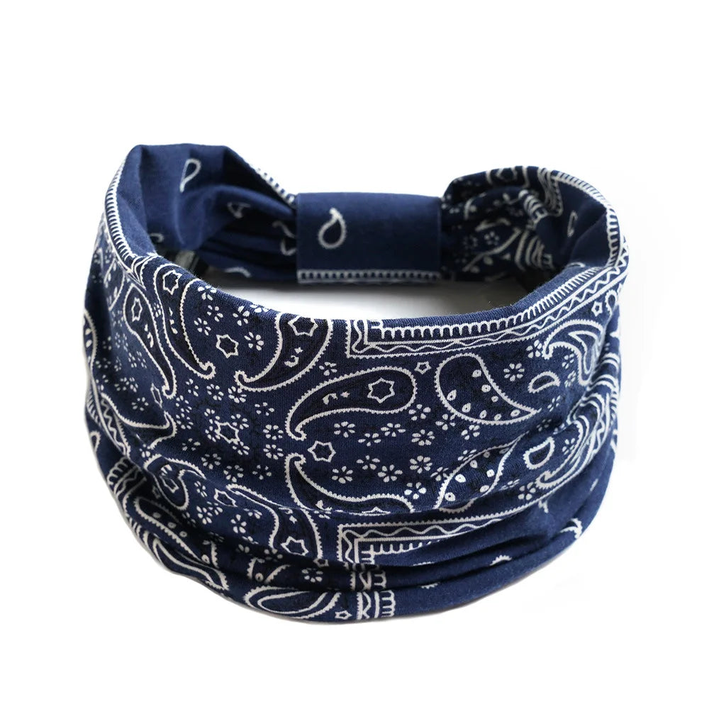 Bohemian Wide Cotton Stretch Headbands - Bakyat Store