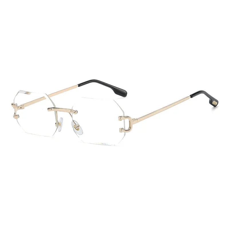 Rimless Polygon Sunglasses - Bakyat Store