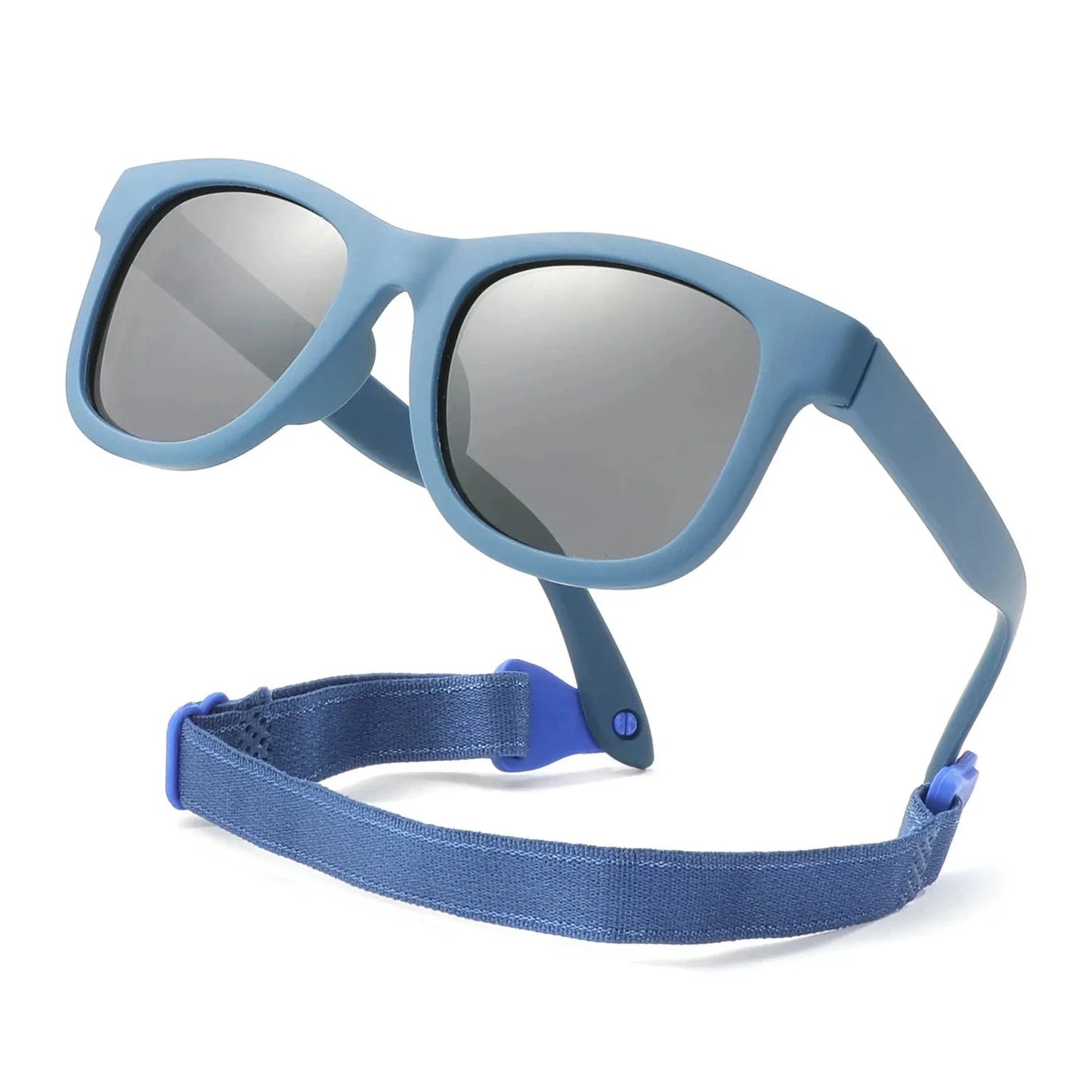 Baby Polarized Sunglasses with Belt Flexible Durable Square Silicone Frame - Bakyat Store