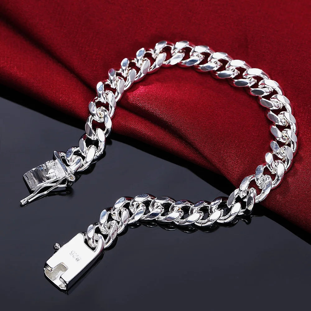 Silver Exquisite Solid Chain Bracelet - Bakyat Store