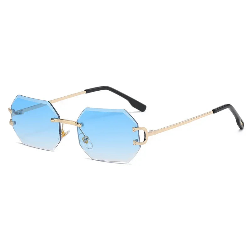 Rimless Polygon Sunglasses - Bakyat Store