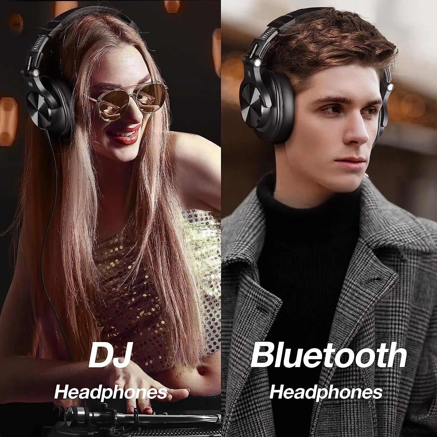 Oneodio Fusion A70 Bluetooth 5.2 Headphones Hi-Res Audio Over Ear Wireless Headset Professional Studio Monitor DJ Headphones 72H - Bakyat Store