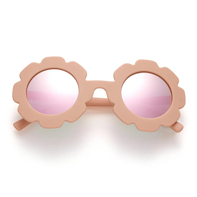 New Sun Flower Round Cute kids sunglasses - Bakyat Store