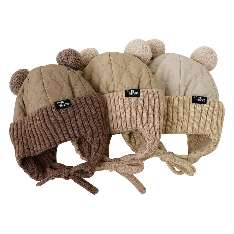 Winter Baby Hat Infant Bonnet Cotton Lining - Bakyat Store