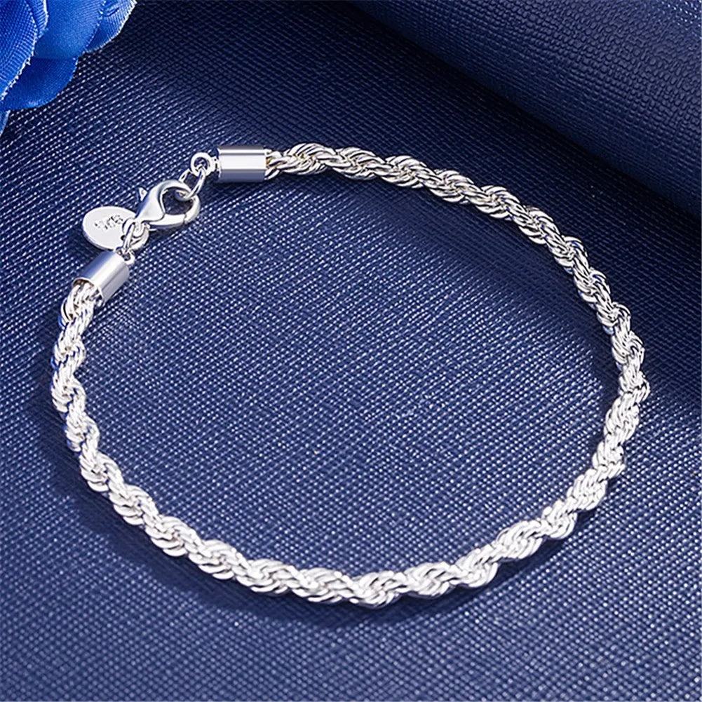 Silver Exquisite Solid Chain Bracelet - Bakyat Store