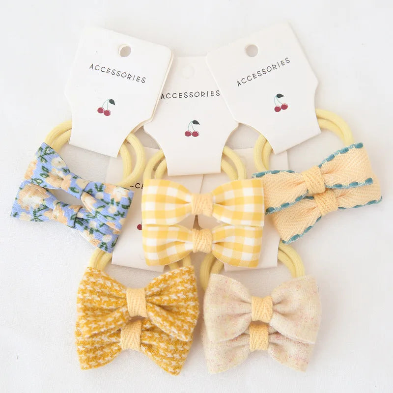 Baby Hair Band Girls Ties Bows Elastic Rubber Band - Bakyat Store