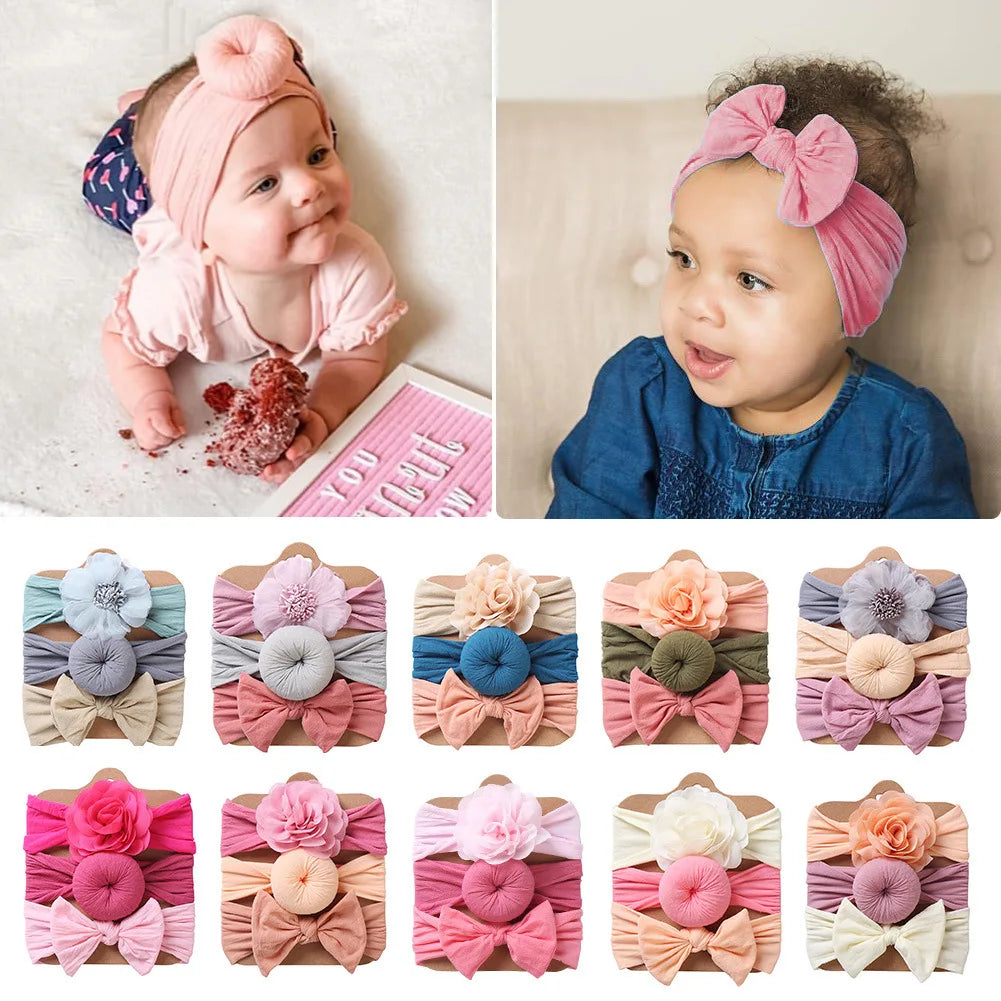 3PCS Baby Girl Headband Elastic Newborn Head Band - Bakyat Store