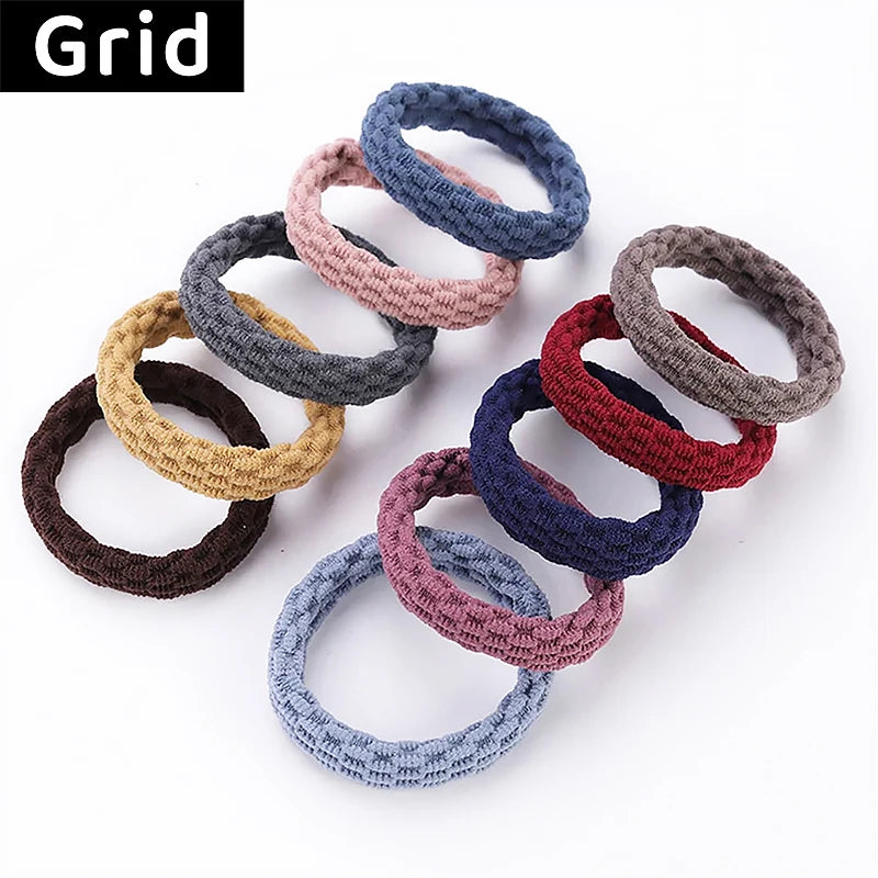 10PCS Women Girls Simple Basic Elastic Hair Bands - Bakyat Store