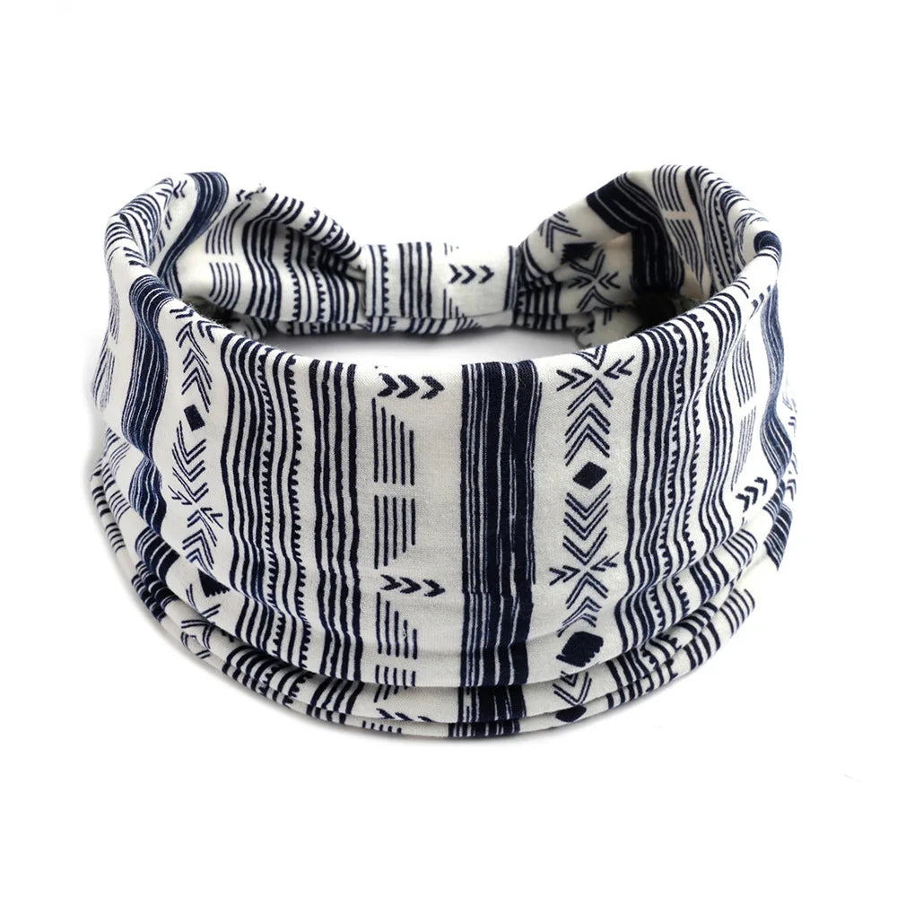 Bohemian Wide Cotton Stretch Headbands - Bakyat Store