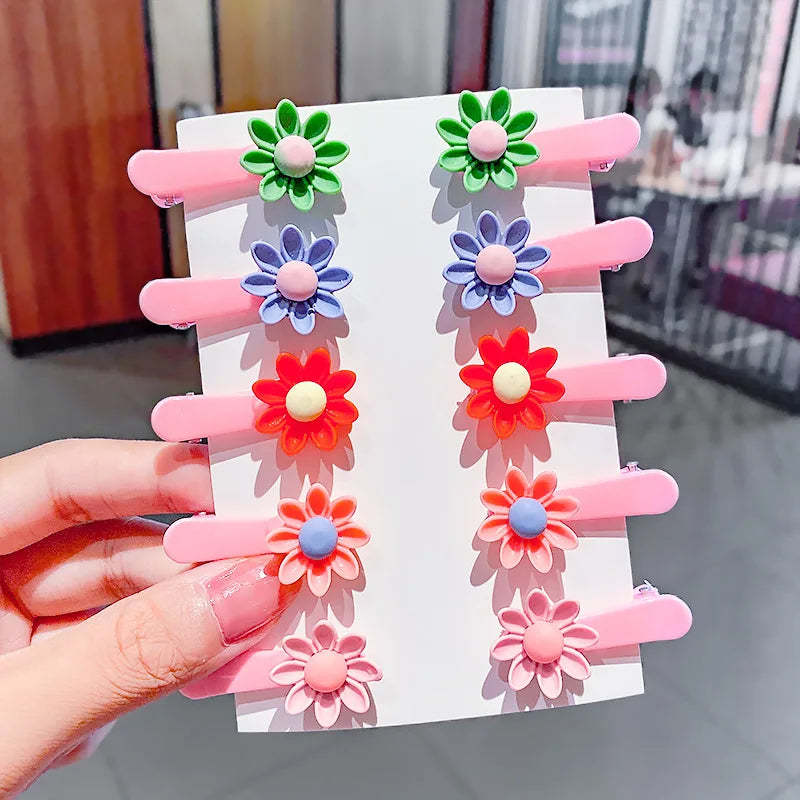 10PCS/Set New Girls Cute Cartoon Ice Cream Unicorn Hair Clips - Bakyat Store