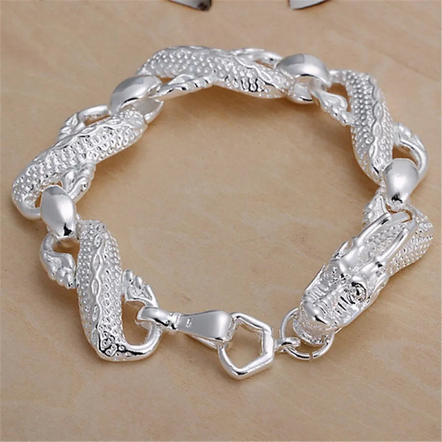 Silver Exquisite Solid Chain Bracelet - Bakyat Store