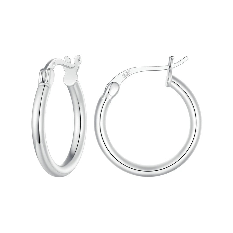 Round Hoop Earrings, - Bakyat Store