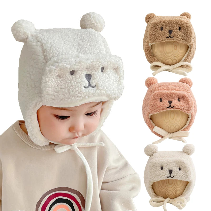 Bear Winter Baby Bonnet Newborn Hat - Bakyat Store