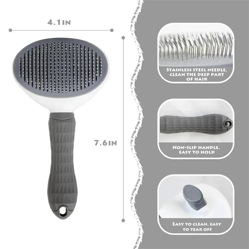 Self-cleaning Pet Hair Removal Comb - Bakyat Store