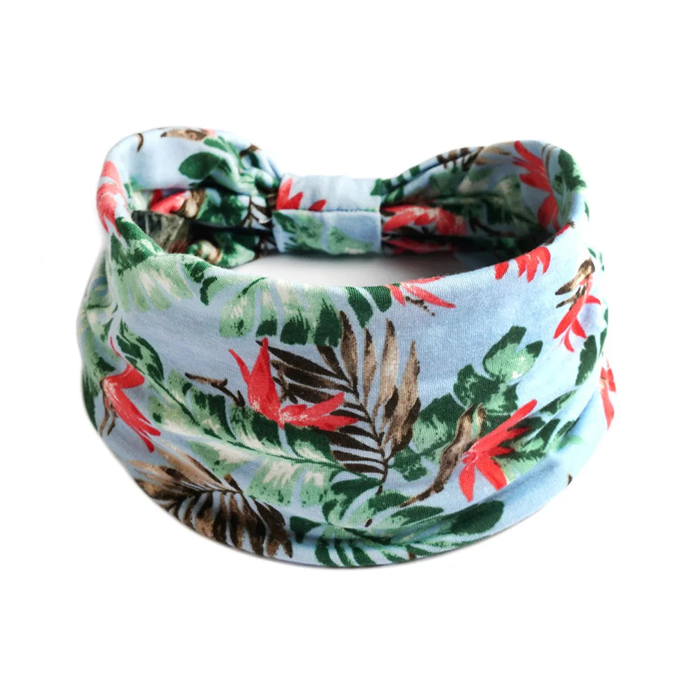 Bohemian Wide Cotton Stretch Headbands - Bakyat Store