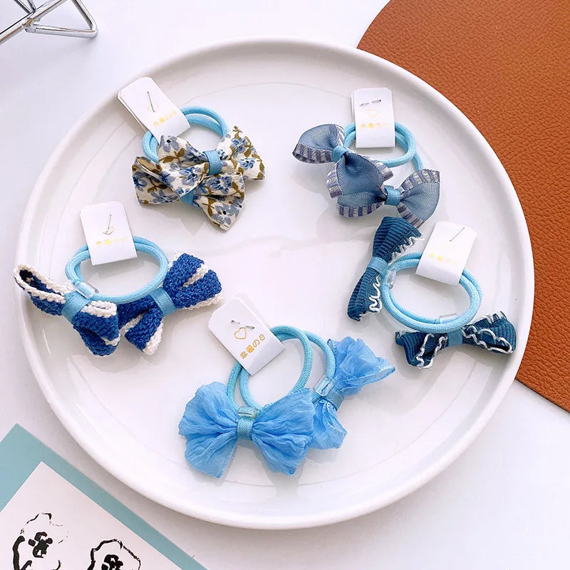 Baby Hair Band Girls Ties Bows Elastic Rubber Band - Bakyat Store