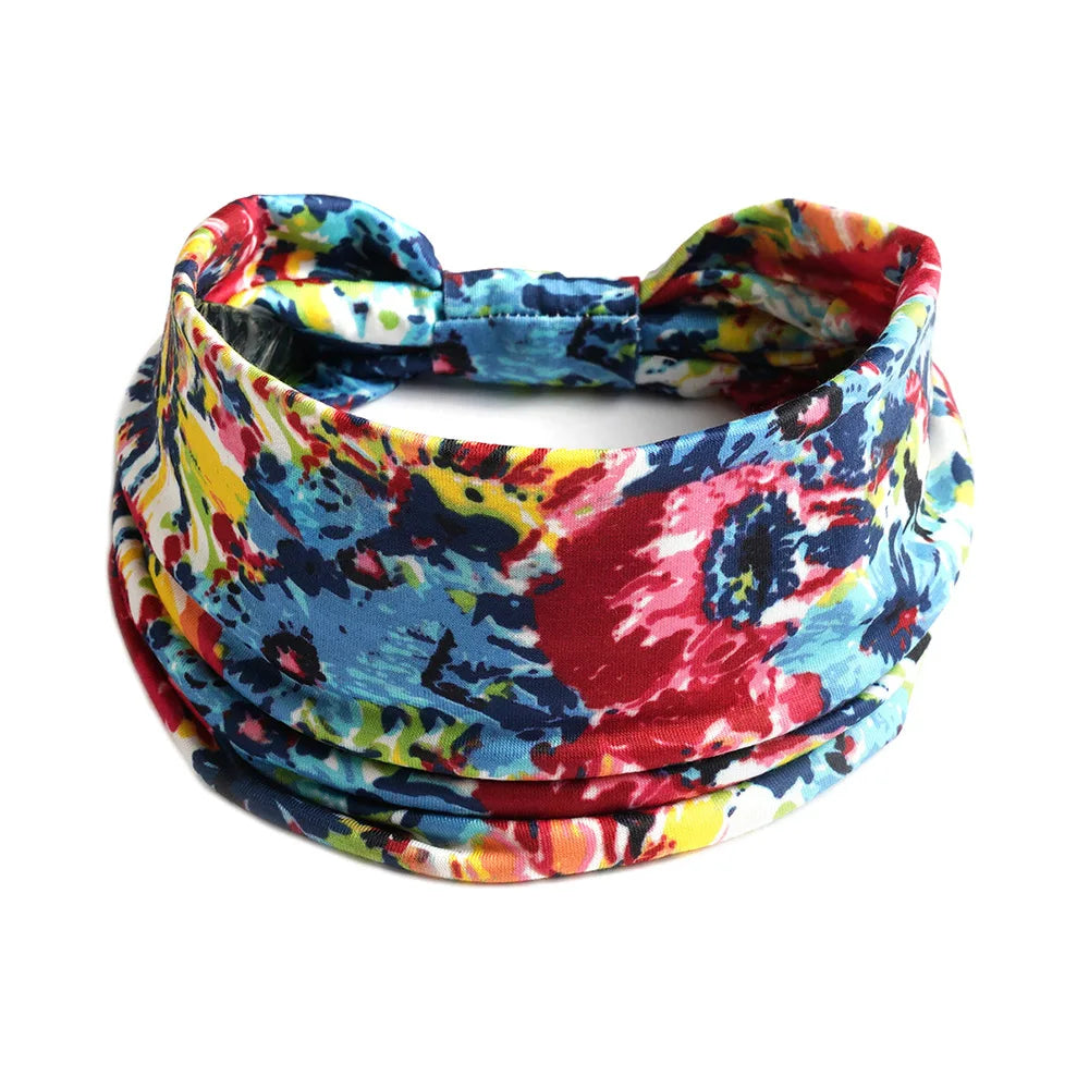 Bohemian Wide Cotton Stretch Headbands - Bakyat Store