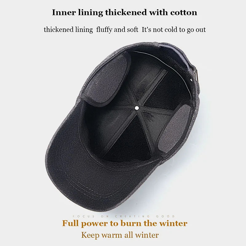 Winter Thickened Ear Protection Baseball Caps - Bakyat Store