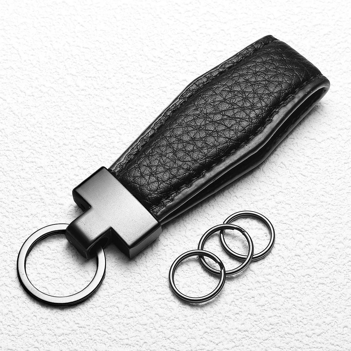 Luxury Leather Car Key Ring Holder - Bakyat Store