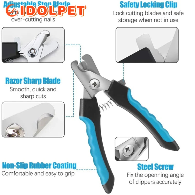 Professional Pet Nail Clipper with Safety Guard Stainless Steel Scissors - Bakyat Store