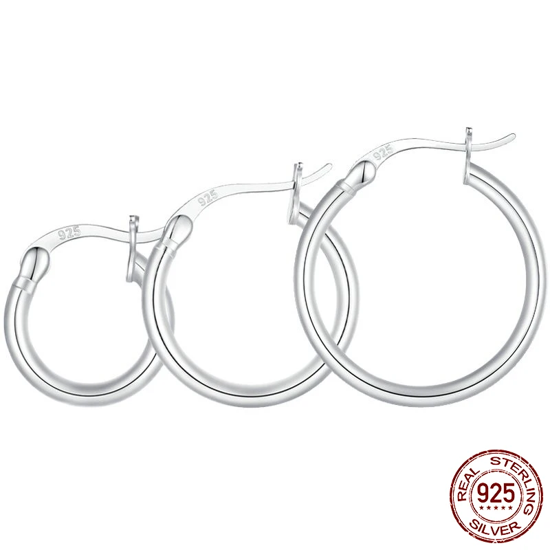 Round Hoop Earrings, - Bakyat Store