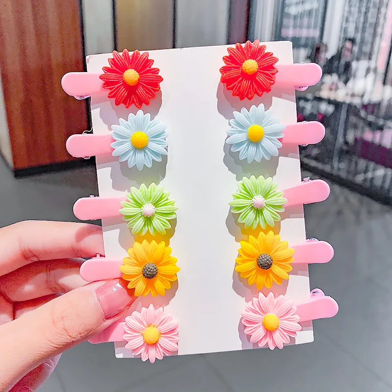 10PCS/Set New Girls Cute Cartoon Ice Cream Unicorn Hair Clips - Bakyat Store