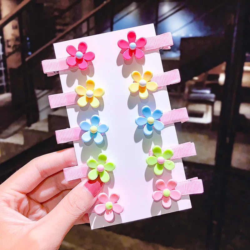 10PCS/Set New Girls Cute Cartoon Ice Cream Unicorn Hair Clips - Bakyat Store