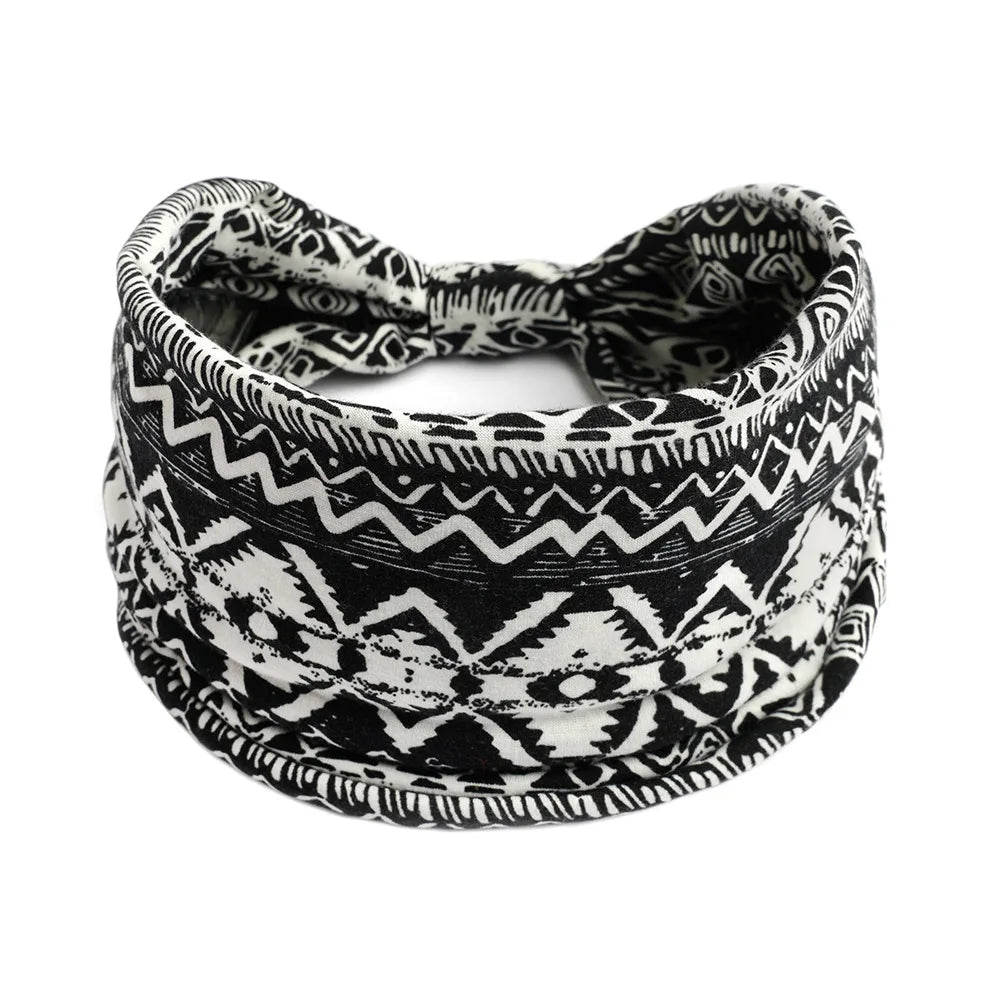 Bohemian Wide Cotton Stretch Headbands - Bakyat Store