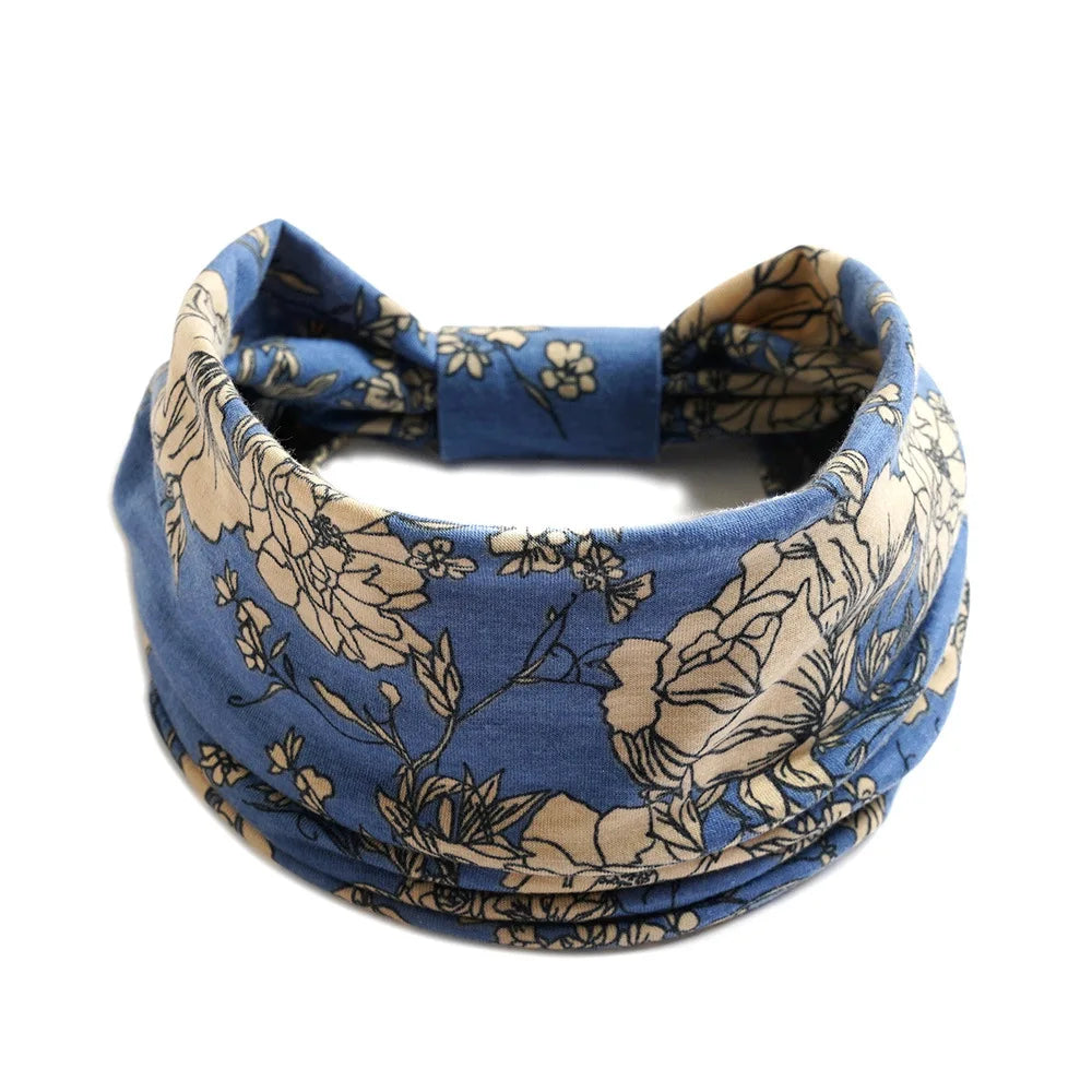 Bohemian Wide Cotton Stretch Headbands - Bakyat Store