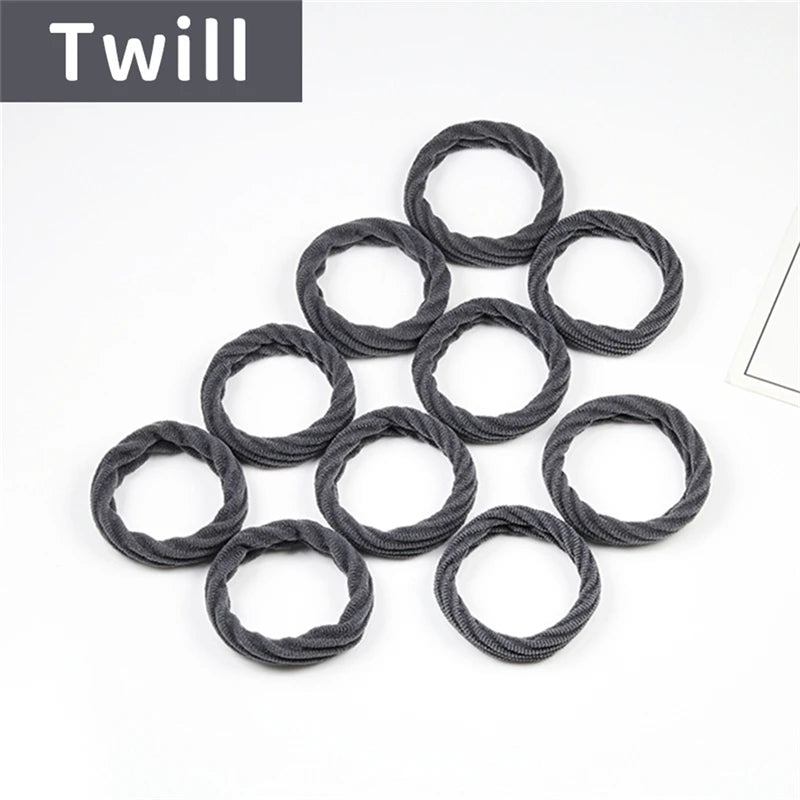 10PCS Women Girls Simple Basic Elastic Hair Bands - Bakyat Store