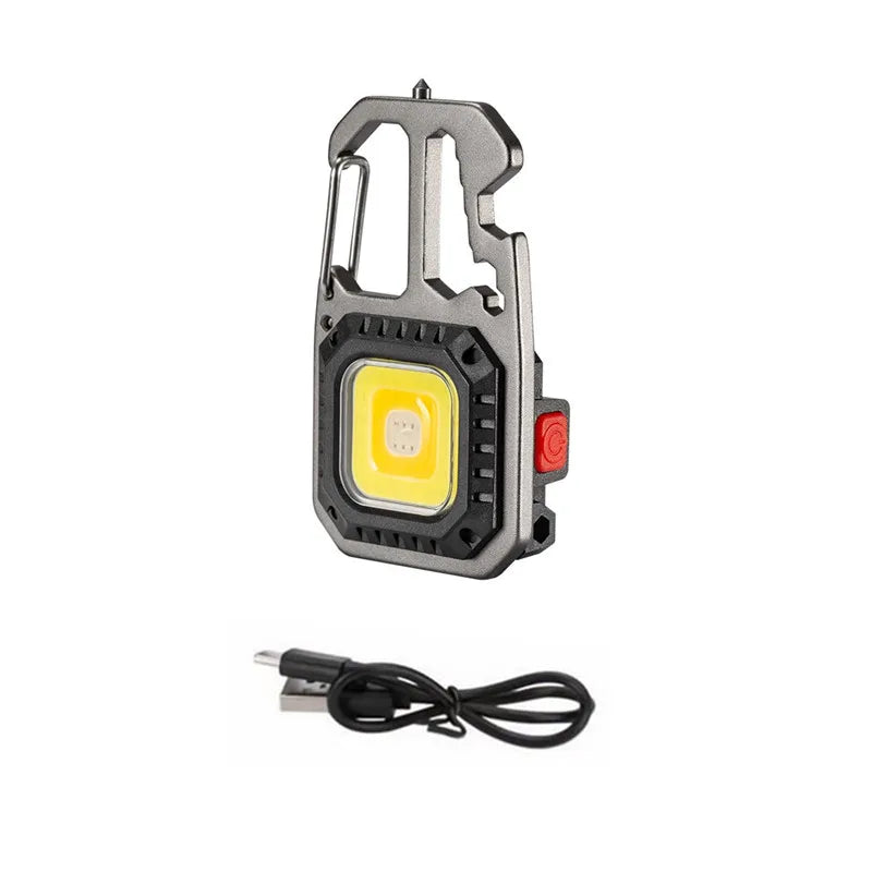 Mini LED Flashlight Portable Keychain Work Light Rechargeable Outdoor Camping Light - Bakyat Store