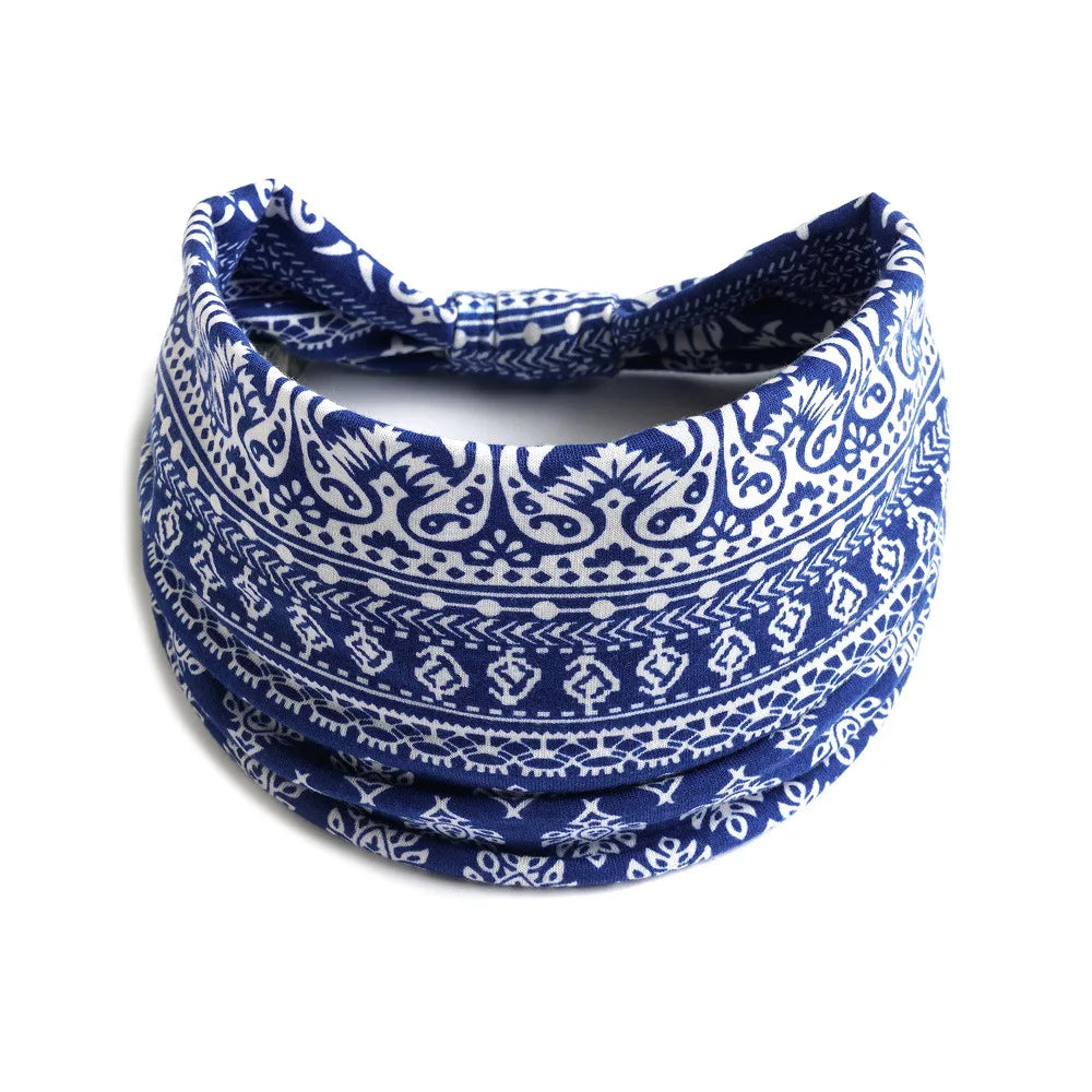 Bohemian Wide Cotton Stretch Headbands - Bakyat Store