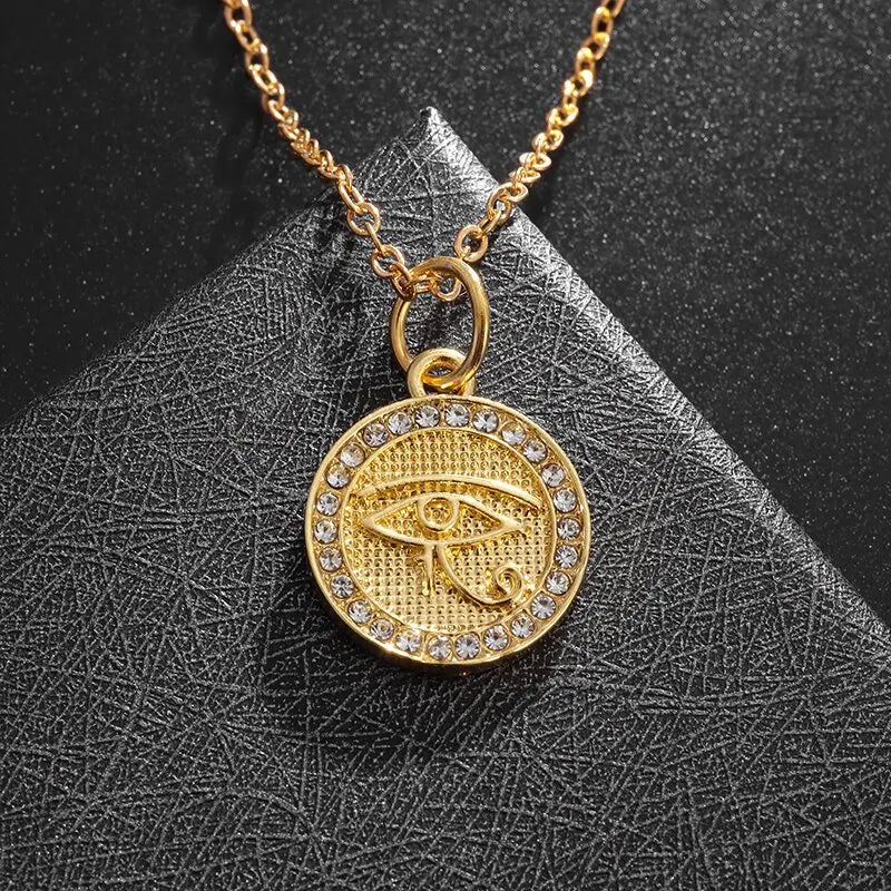 Eye of Horus Necklace Evil Eye Pendant Ancient Egypt - Bakyat Store