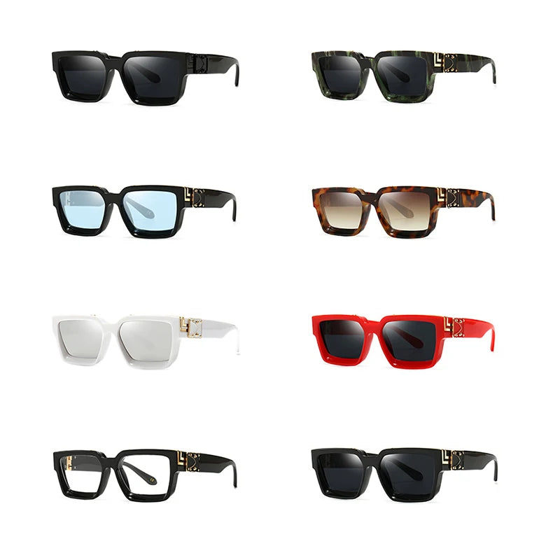 Square Thick Frame Luxury Oversized Sunglasses - Bakyat Store