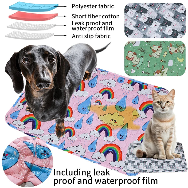 Washable Pet Pee Pad Pet Diaper Mat Reusable Mats - Bakyat Store