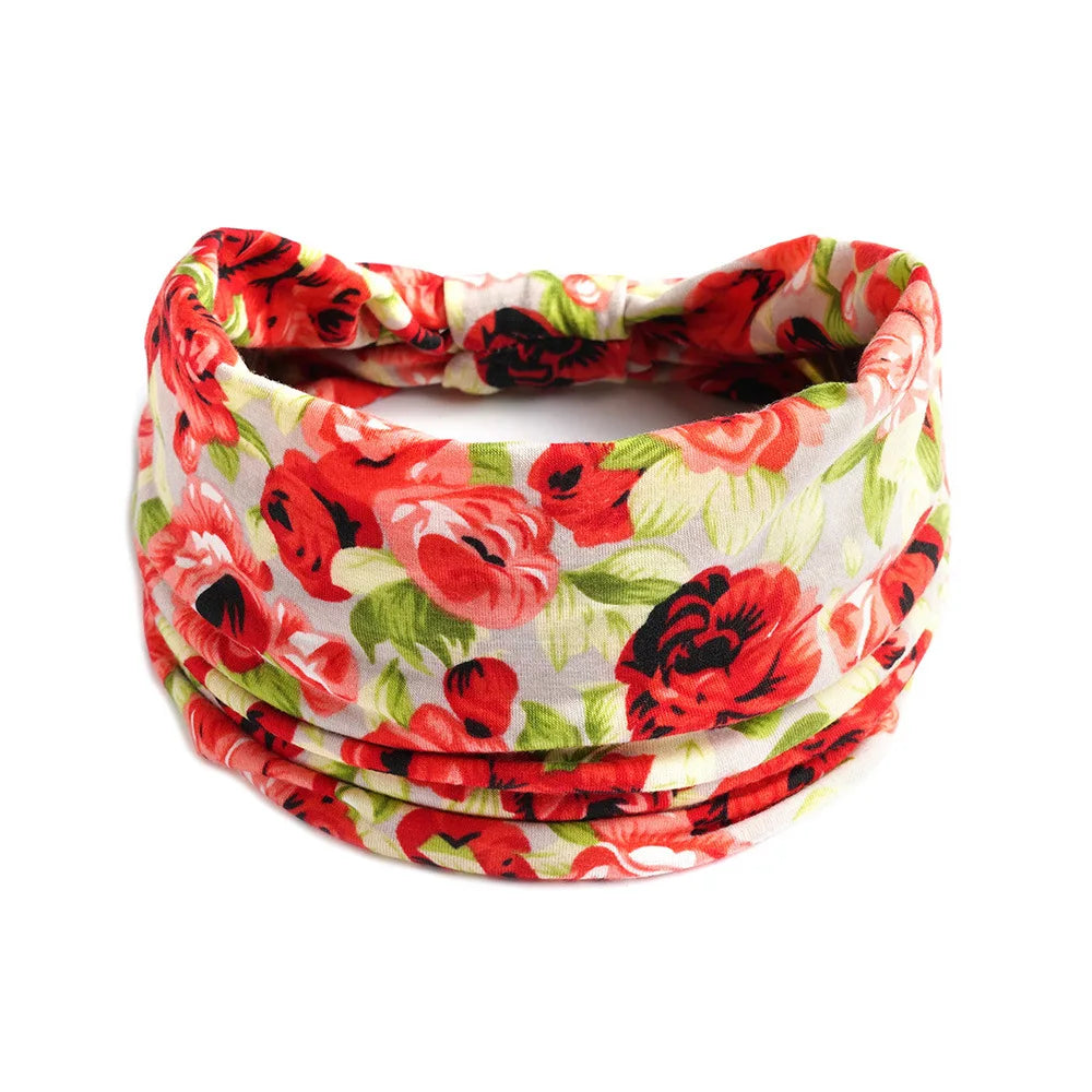 Bohemian Wide Cotton Stretch Headbands - Bakyat Store