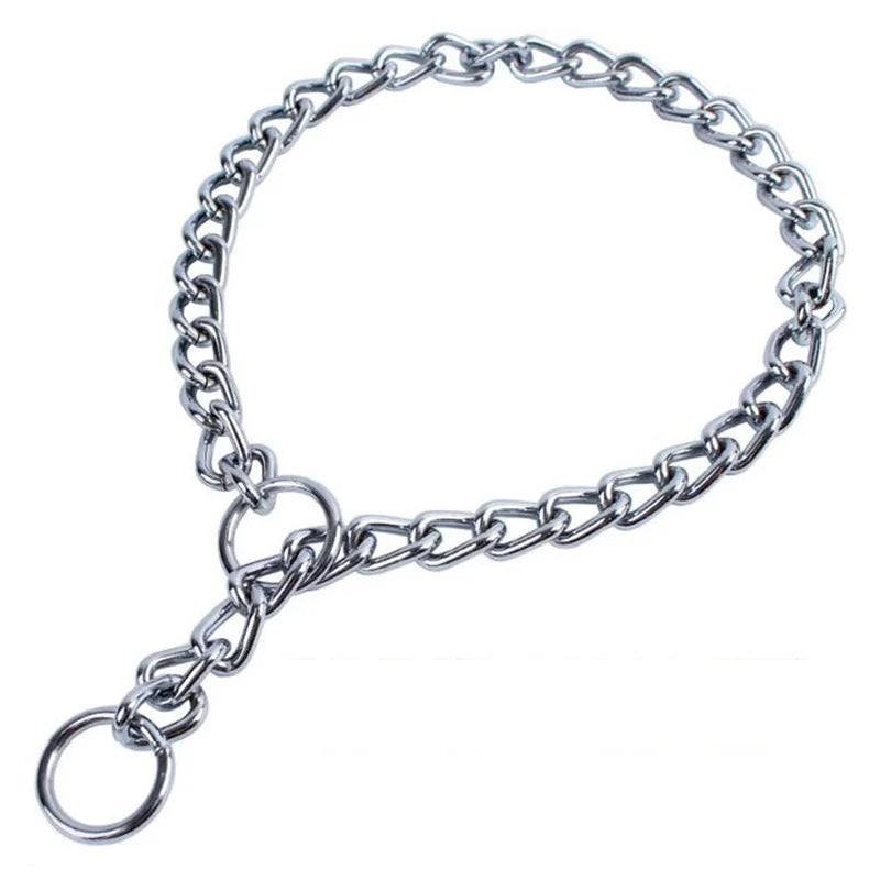 4 Size Stainless Steel Slip Chain Collar For Dog - Bakyat Store