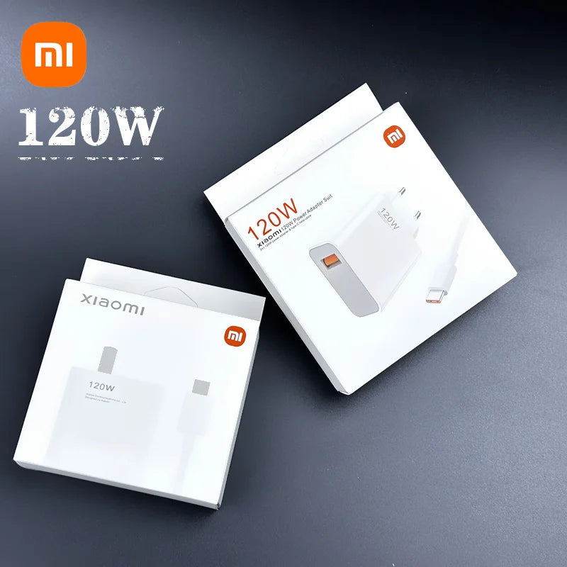 Xiaomi 11T Pro Charger 120W Original EU/US Turbo Quick charge 6A USB C cable For MI 12 pro ultranote 11t pro POCO X3 X4 M4 - Bakyat Store