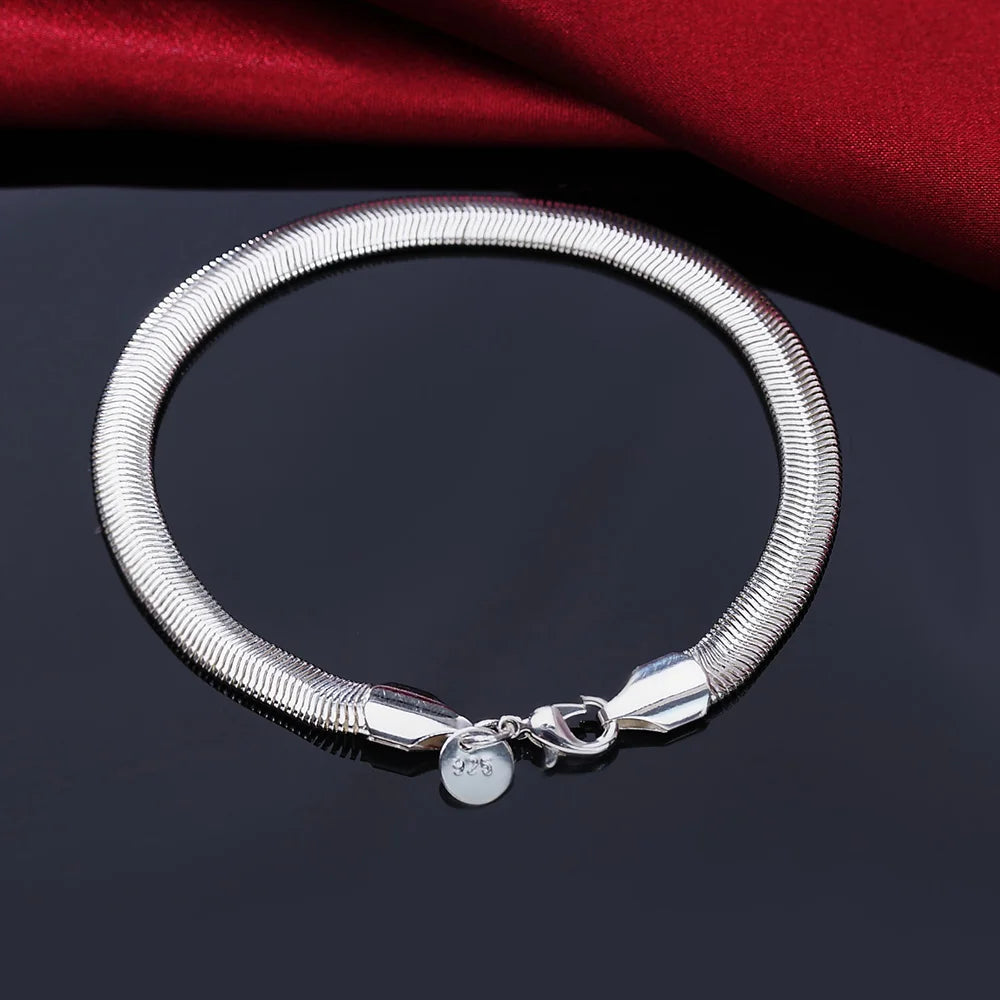 Silver Exquisite Solid Chain Bracelet - Bakyat Store