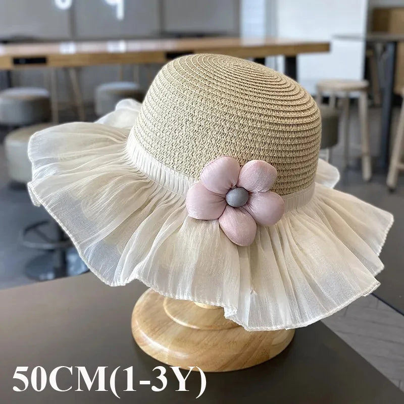 Summer Mother Children Panama Hat Bag Straw Princess Kids Sun - Bakyat Store