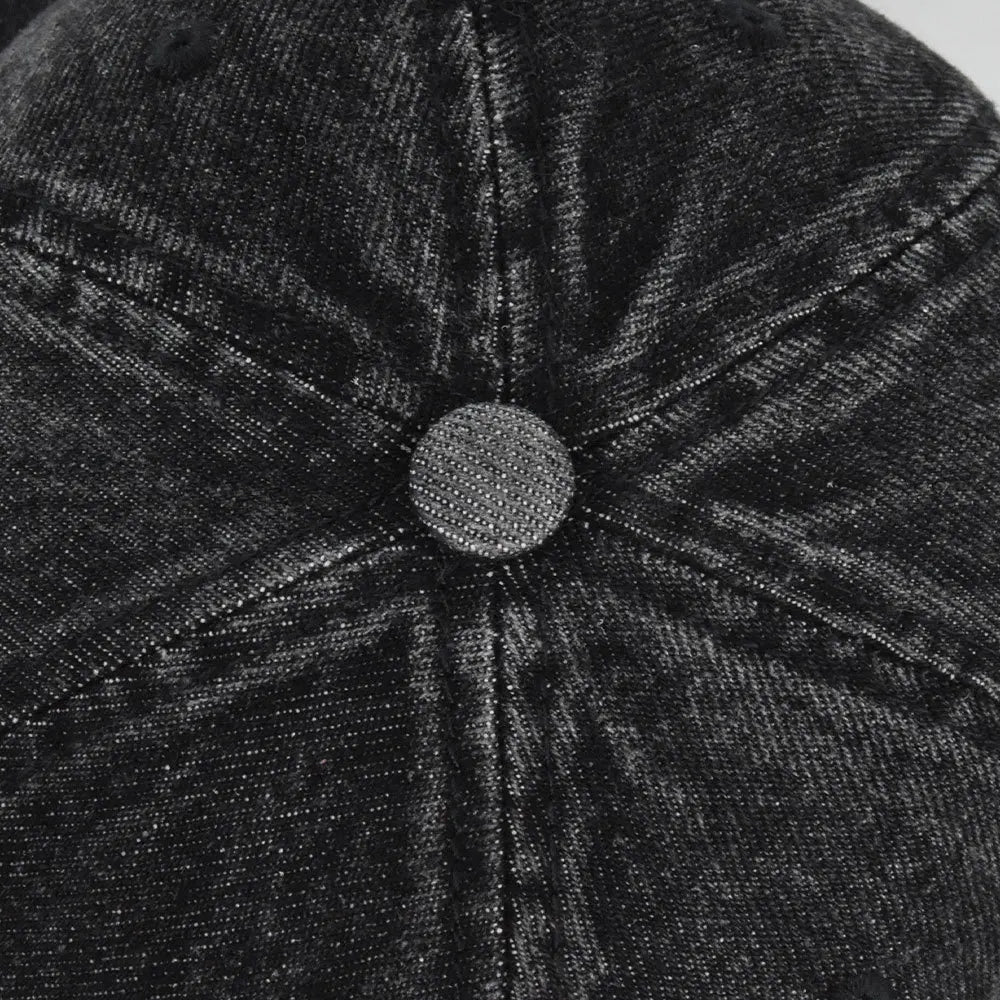 Denim Baseball Cap Vintage Letter Embroidery Hat - Bakyat Store