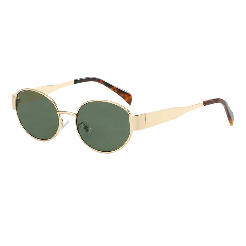 Small Metal Frame Oval Sunglasses - Bakyat Store