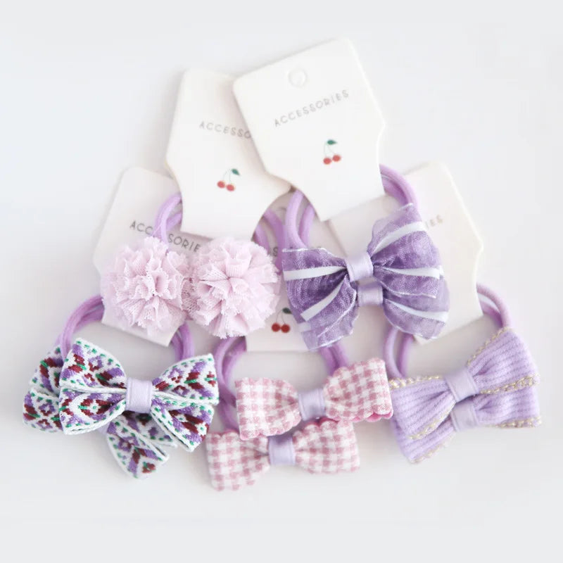 Baby Hair Band Girls Ties Bows Elastic Rubber Band - Bakyat Store