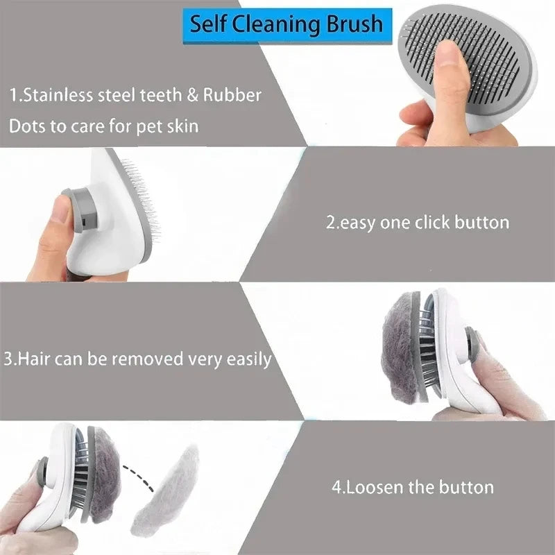 Self-cleaning Pet Hair Removal Comb - Bakyat Store