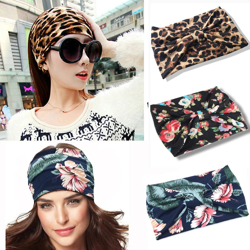 Bohemian Wide Cotton Stretch Headbands - Bakyat Store